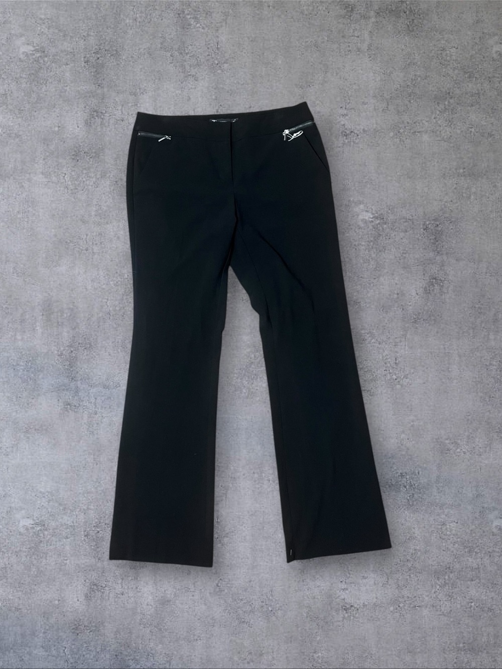 Vintage y2k Statement Zipper 7th Avenue New York & Company Sz 6 Low Rise Pants